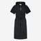 Evi strech technical jersey dress | Black