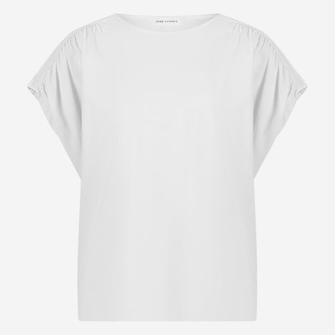 Britta structure technical jersey top | White