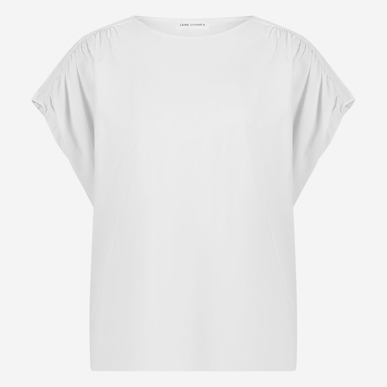 Britta structure technical jersey top | White