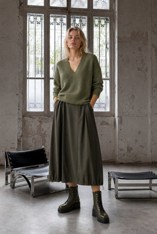 Albina skirt technical jersey | Green