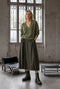 V-neck melange pullover 26553 | Green