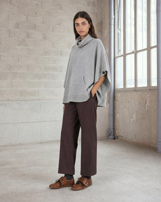 Dyed poncho NB98 | Medium Grey