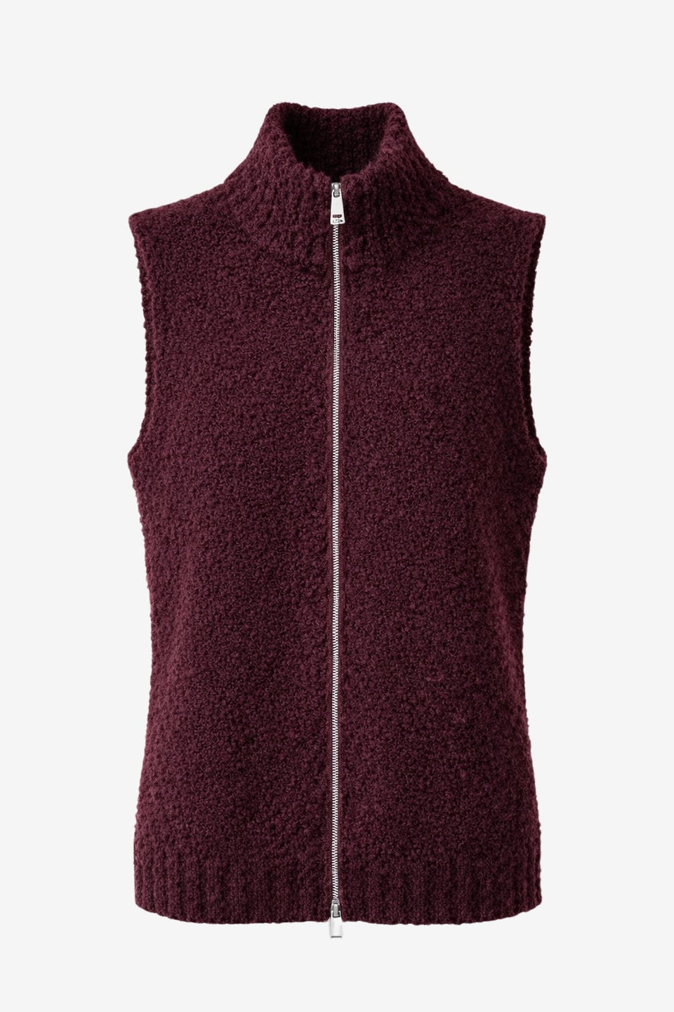 Vest Boucle long zip | Bordo