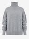 Cashmir wool polo pullover W1165 | Grey