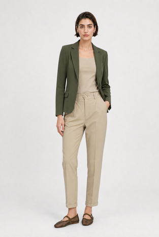 Atina Blazer Technical Jersey | Army green