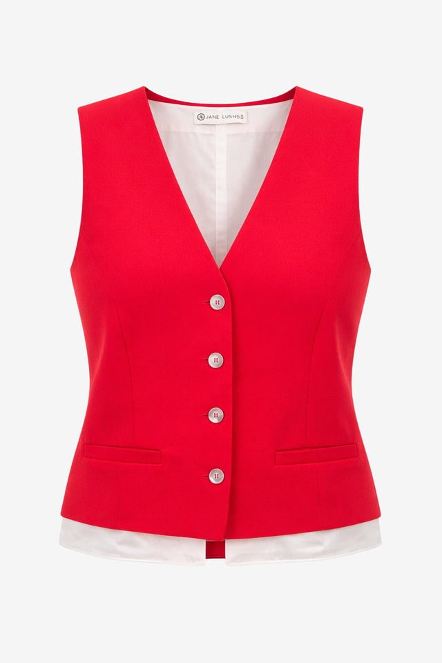 Kay structure tech jersay vest | Red