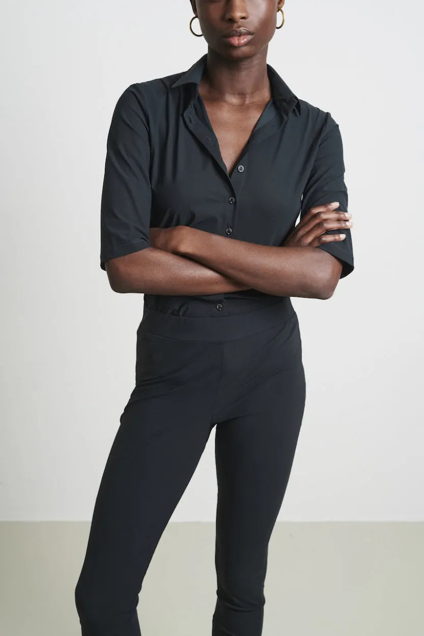 Blouse Betty easy wear Technical Jersey | Grigio Notte