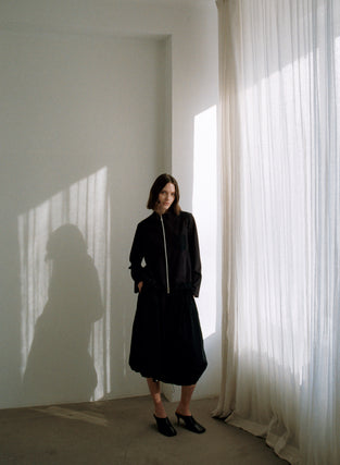 Allegra taffeta mix tech skirt | Blue