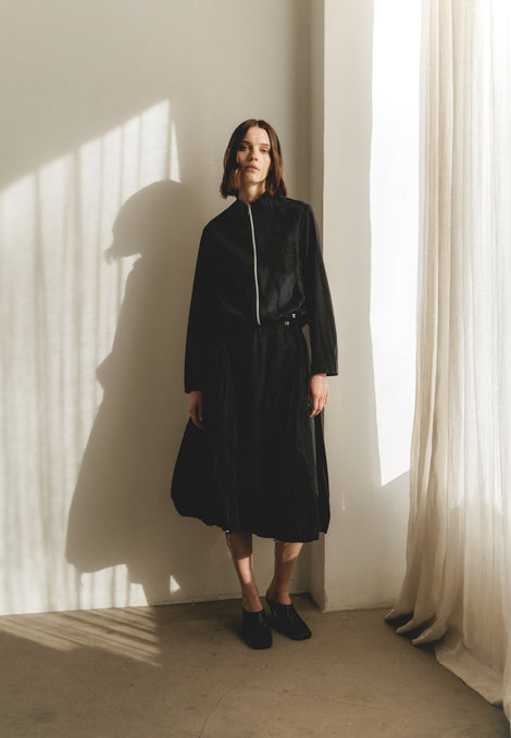 Allegra taffeta mix tech skirt | Blue