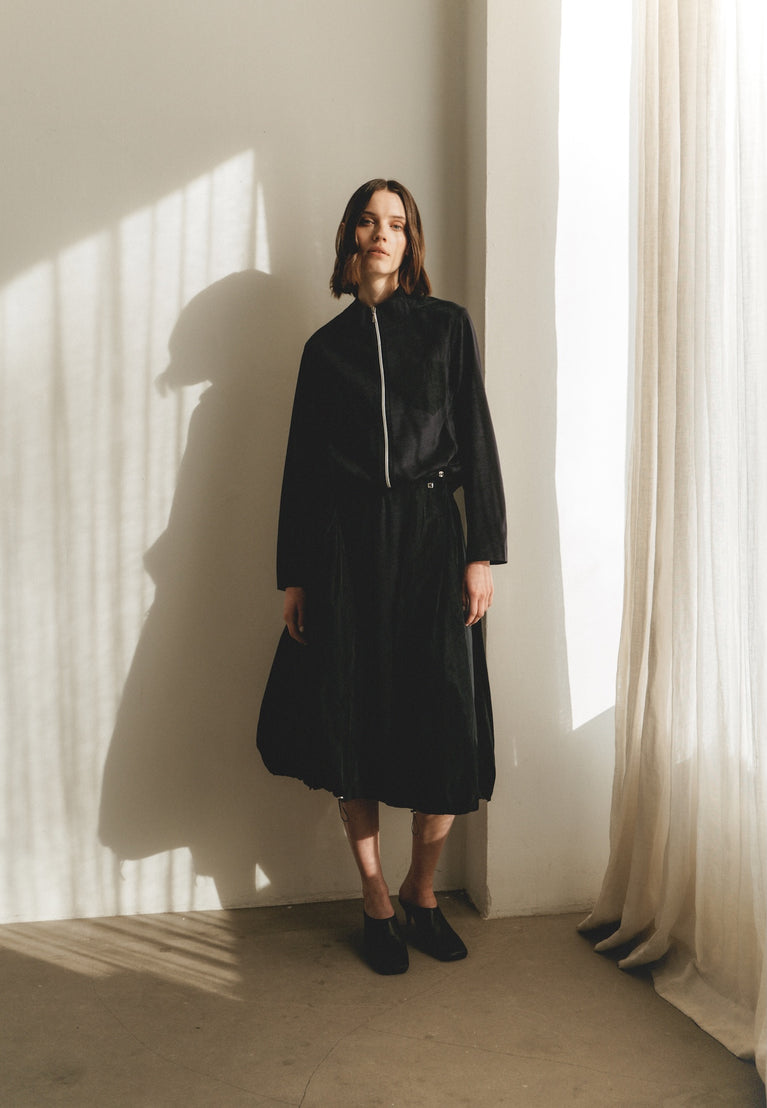 Allegra taffeta mix tech skirt | Blue