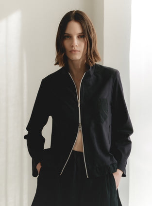 Birillo jacket soft Punto Milano jersay | Blue