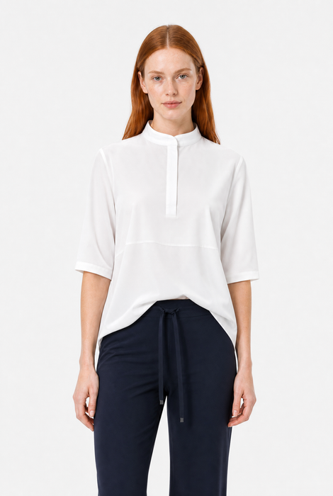 Damiana stretch technical jersey top | White