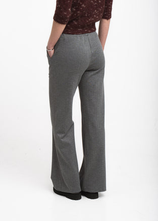 Viscose wide-leg pants | Grey