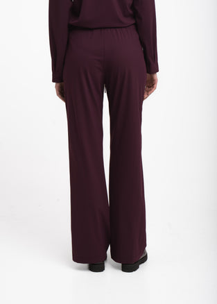 Evo wide-leg technical jersey pants | Cherry