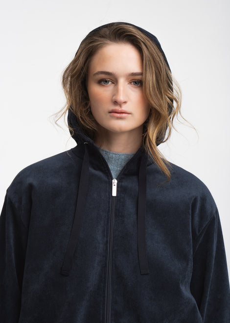 Golia jeans hoodie bomber | Blue