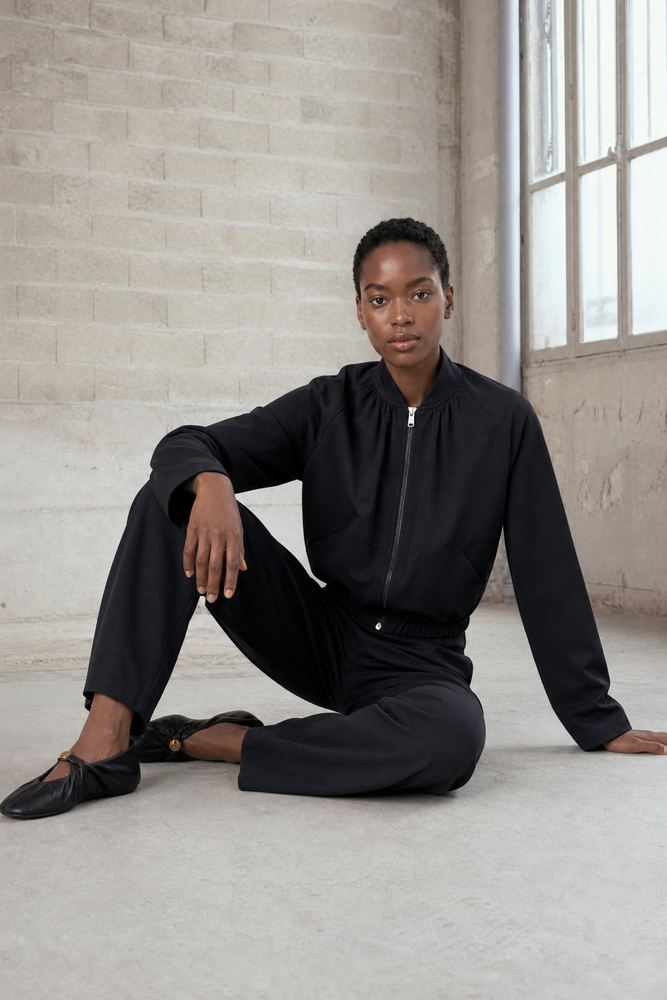 Eliana jacket technical jersey | Black