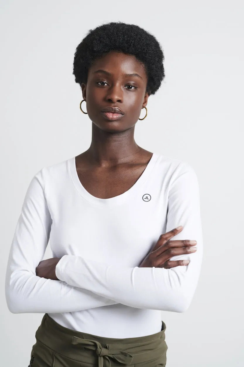 T shirt R Neck Easy Wear Organic Cotton | White