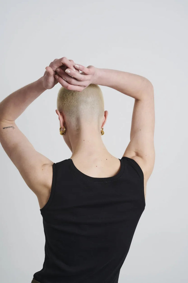 Top rips easy wear Organic Cotton | Black