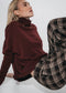 Cashmir wool polo pullover W1165 | Bordeaux