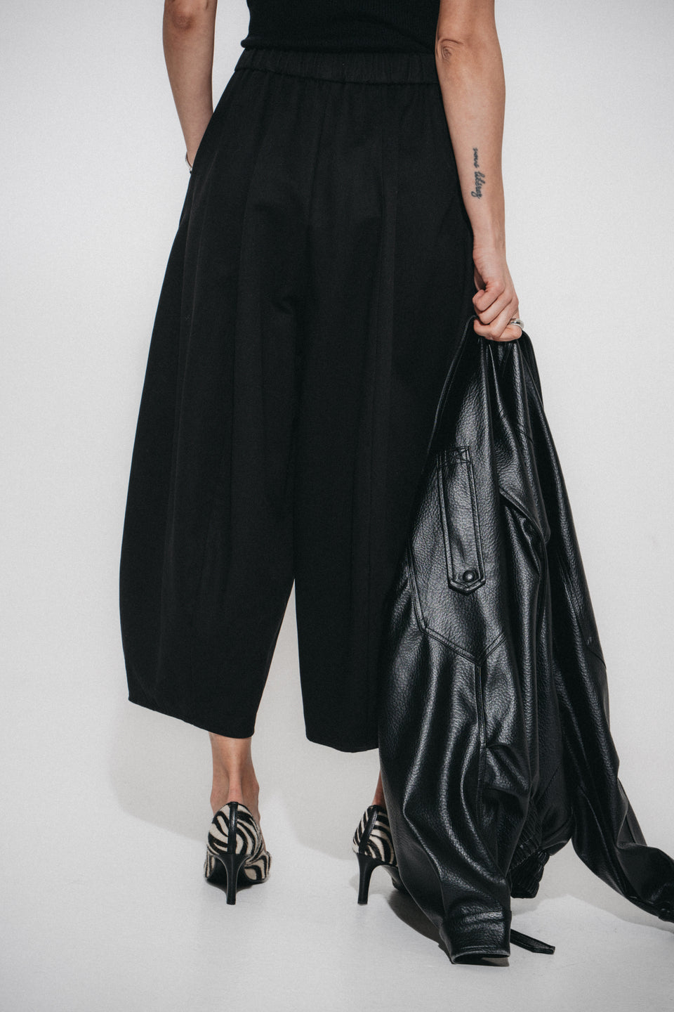 Pulse baggy lyocell pants | Black