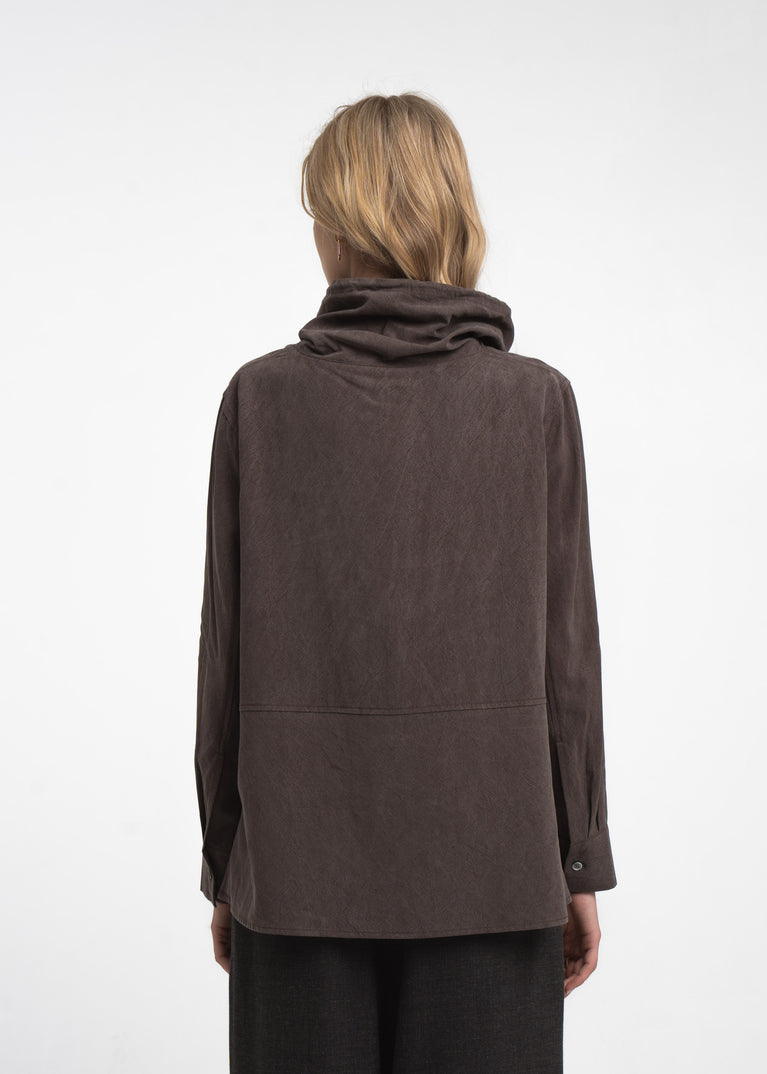 Lina tencel blouse | Dark Brown