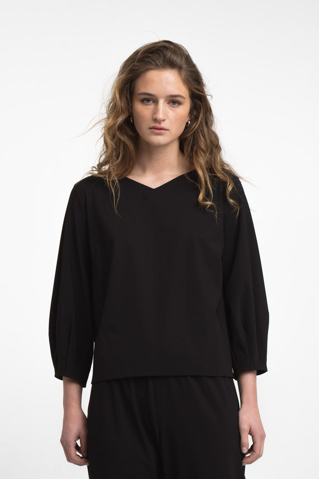 Aria top technical jersey | Black