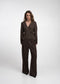 Lean wide-leg pants | Dark Brown