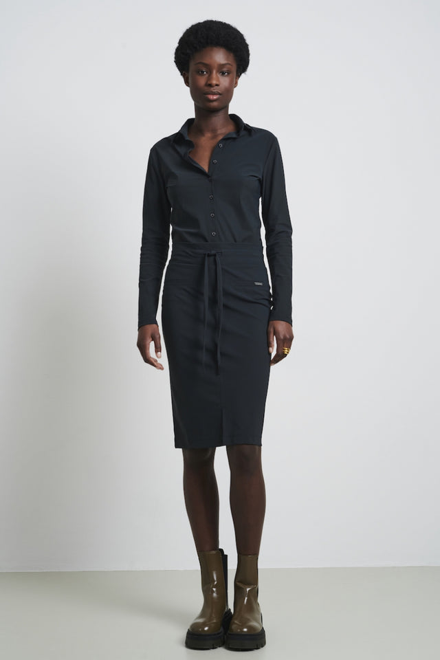 Skirt Kate Easy Wear Technical Jersey | Grigio Notte