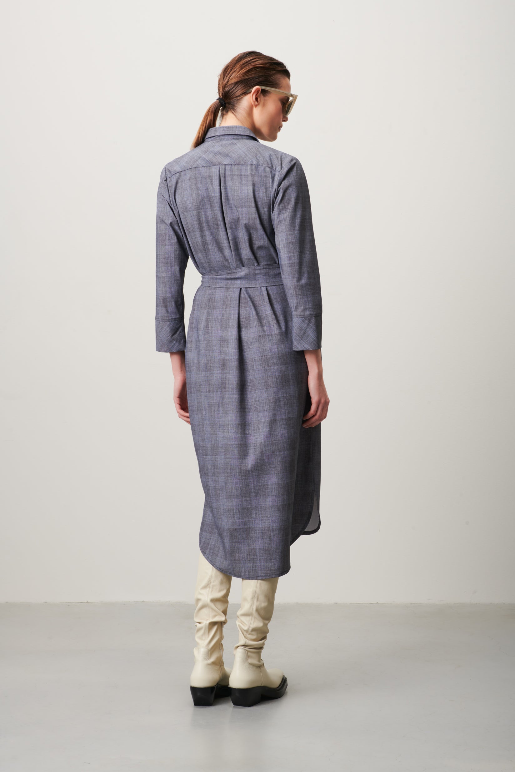 Rachel Dress Technical Jersey | Light grey