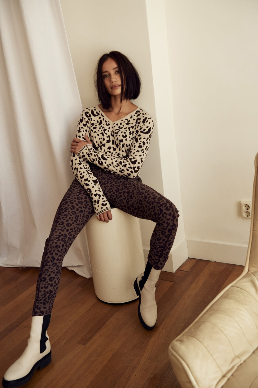 Pullover | Animal ecru