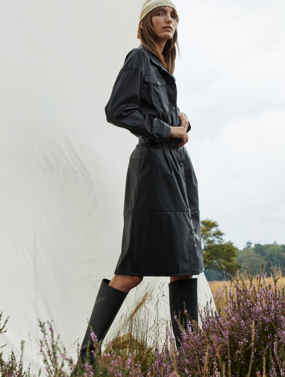 Leather Skirt Viki | Black