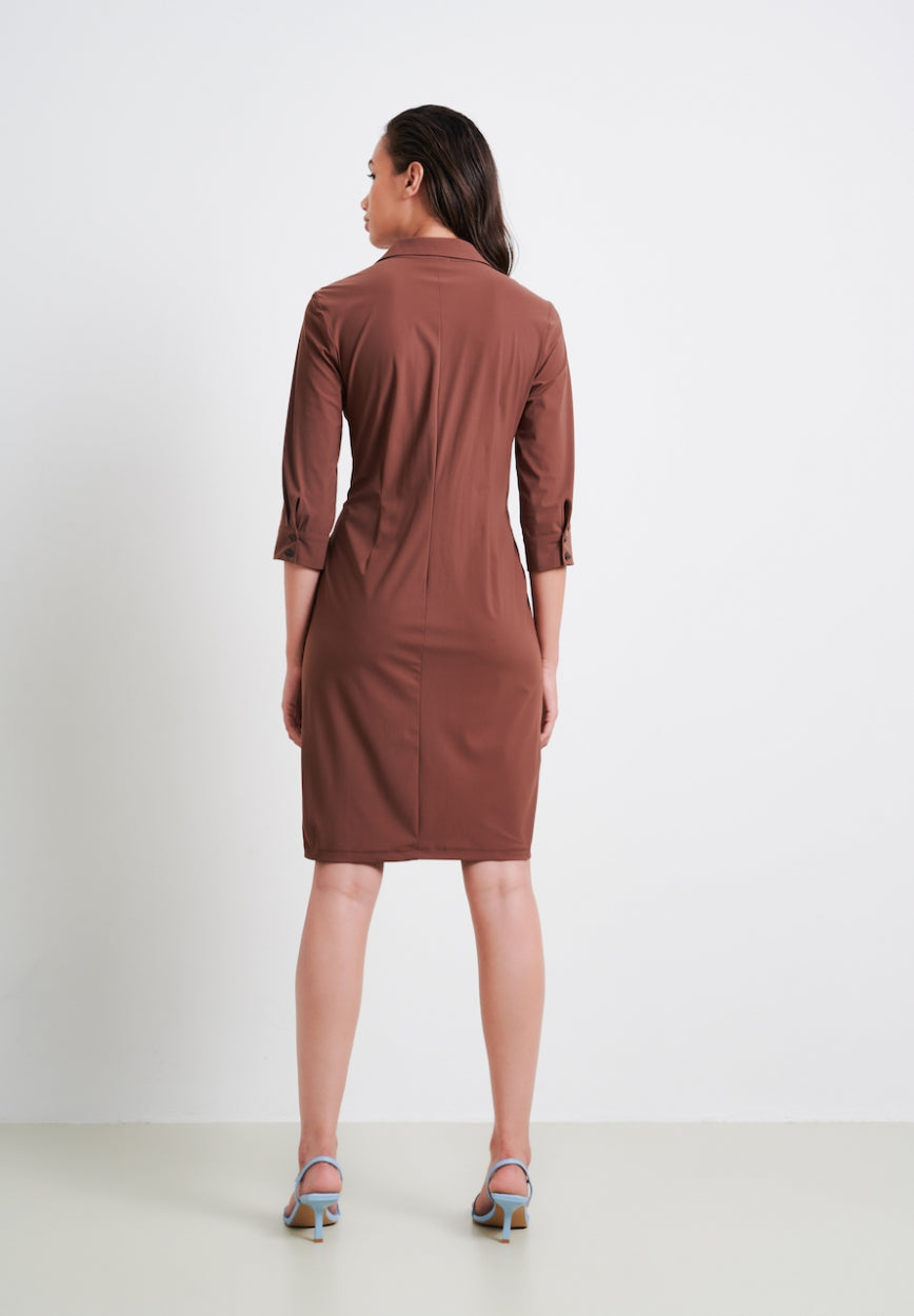 Riane Dress Technical Jersey | New Mocca