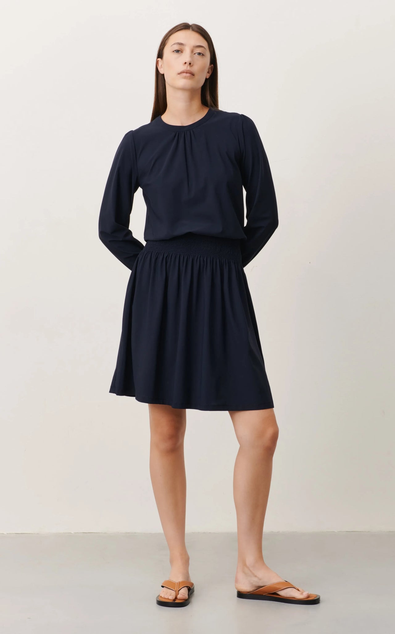 Martina Dress Technical Jersey | Dark Brown