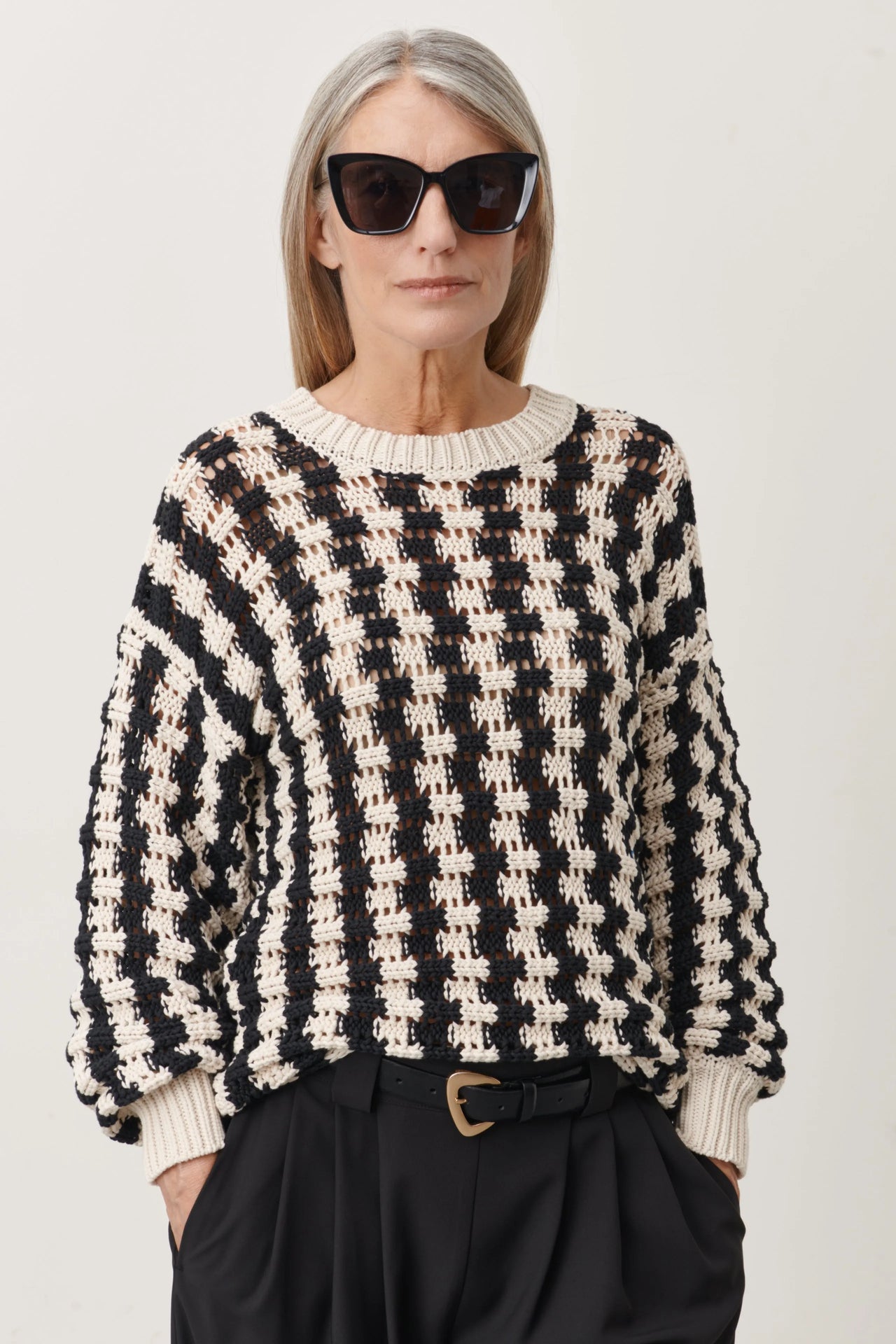Pullover 30108086 | Black White