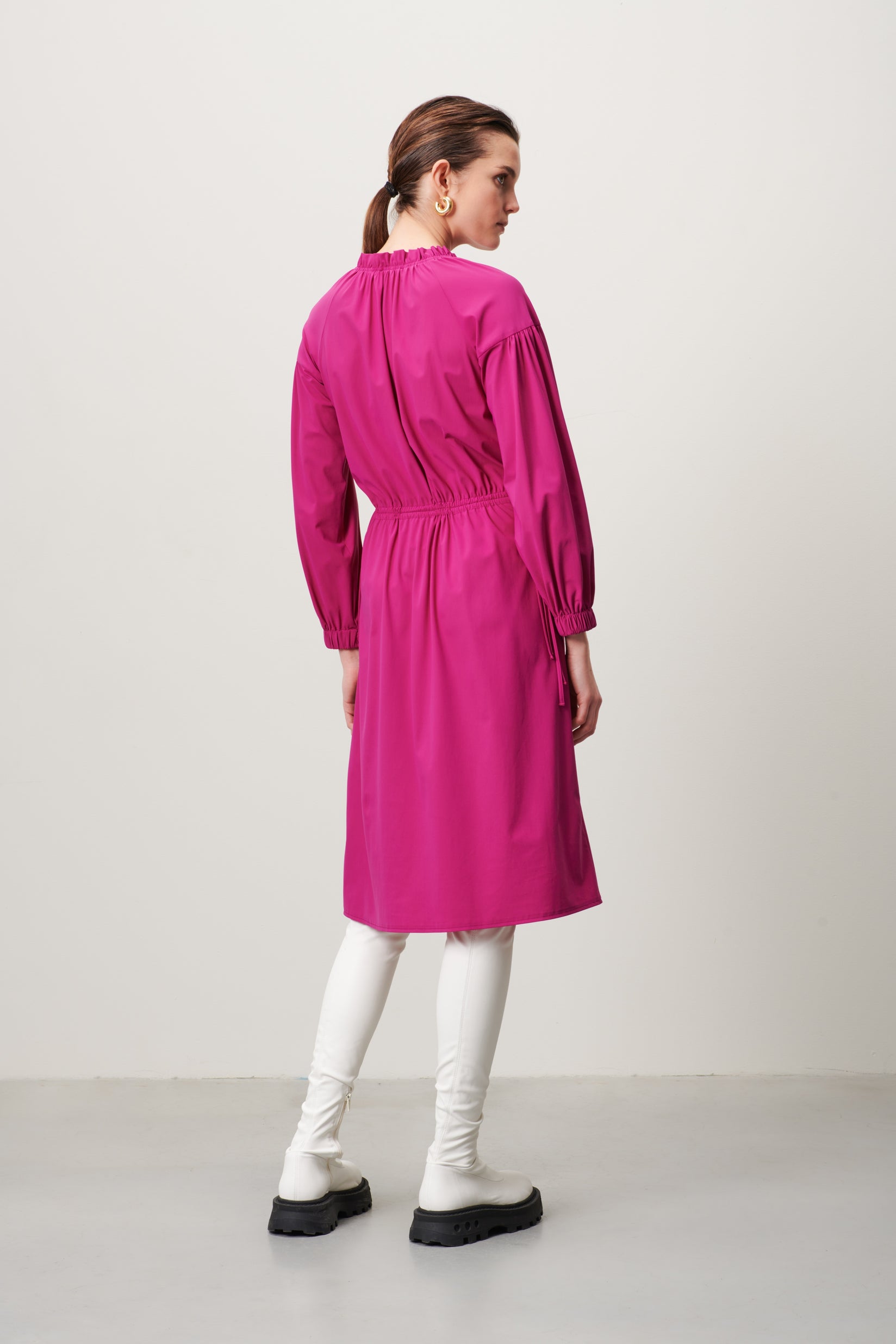 Iris Dress Technical Jersey | Fuxia