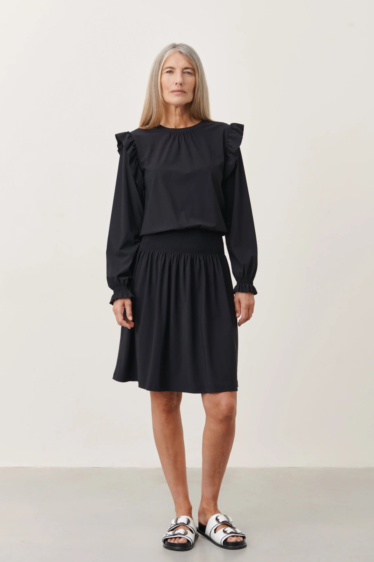 Janny Dress-1 Technical Jersey | Black