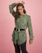 Dewi Long Blouse Animal | Green