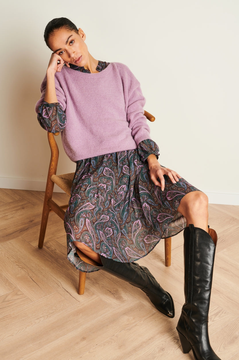Dress Anna Long Eco Viscose | Multi