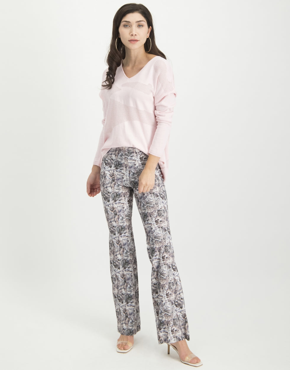Billie Flared Pants Pink Snake | Barry Pink