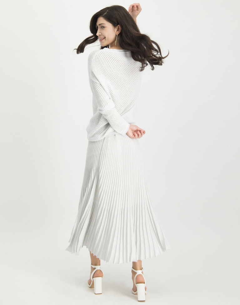 Ricki Plisse Skirt | Silver