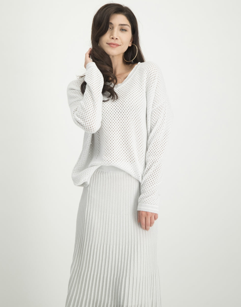 Ricki Plisse Skirt | Off White