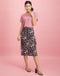 Lauren Skirt Black and Bloom | Black