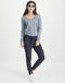 Grace Long Sleeve Top | Blue Melange