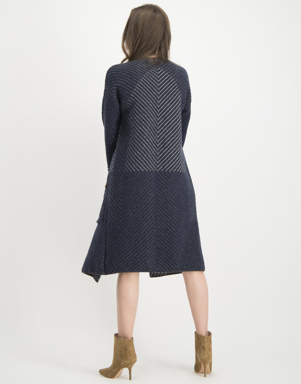 Vest special knit | Blue Melange
