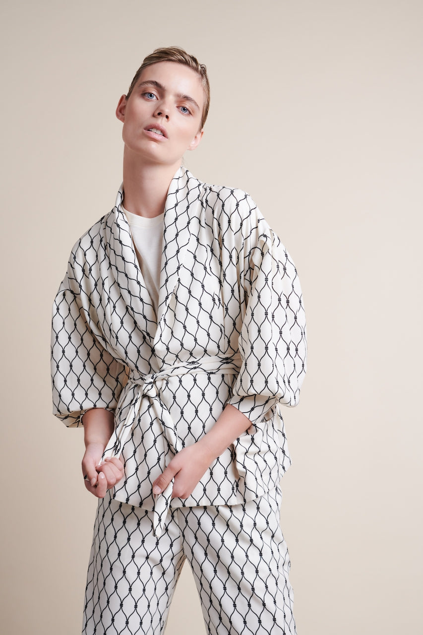 Marina Blazer Kimono | Off White