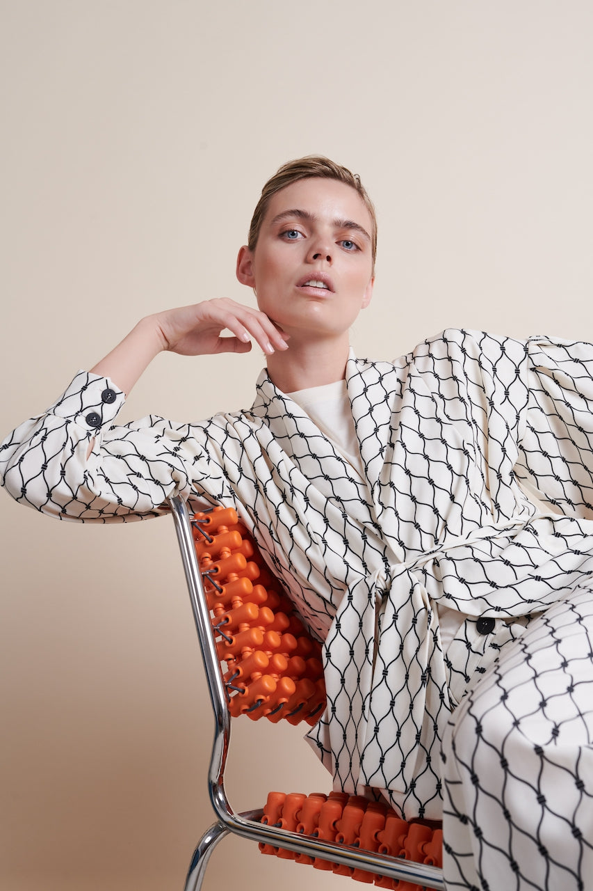 Marina Blazer Kimono | Off White