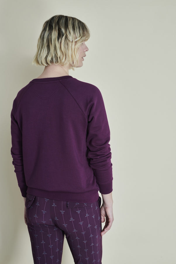 Soft Sweater Logo Organic Cotton | Deep Purple
