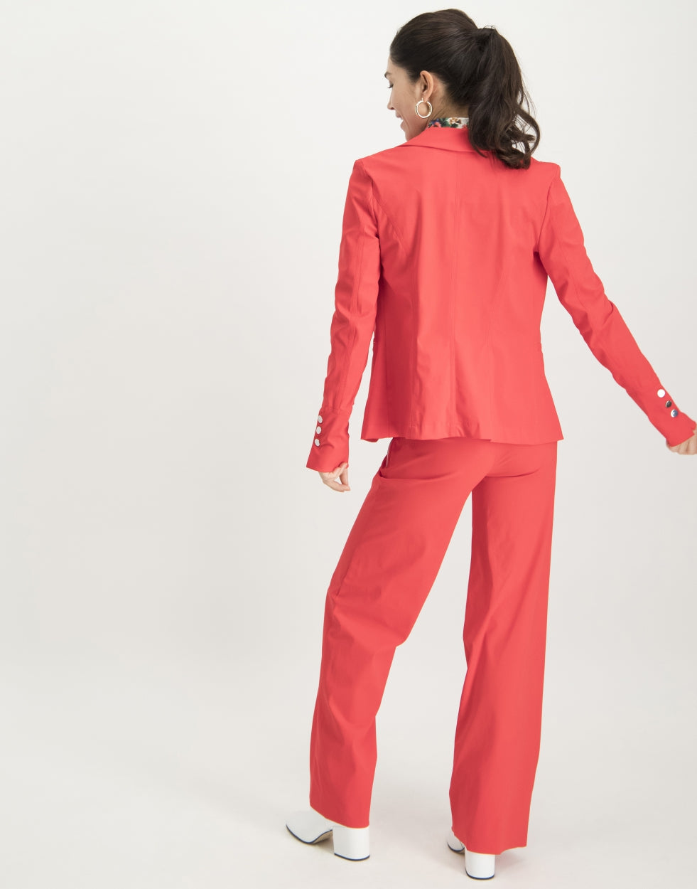 Debbie Blouse Flower | White/Red