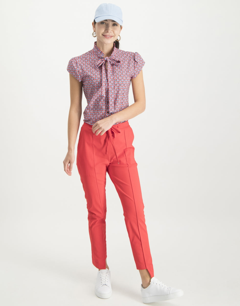 Lilli Asymmetrical Pants | Red