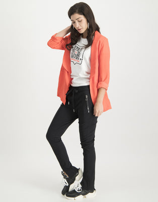 Celeste Open Blazer | Coral